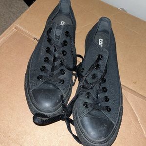 All black converse sneakers